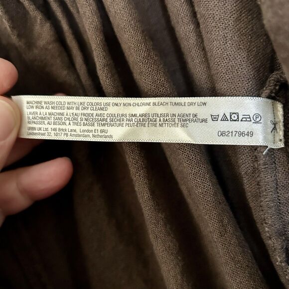 Free-est Pants Size XL, Women’s, Brown, Linen Cotton, Barrel Leg - Picture 4 of 5